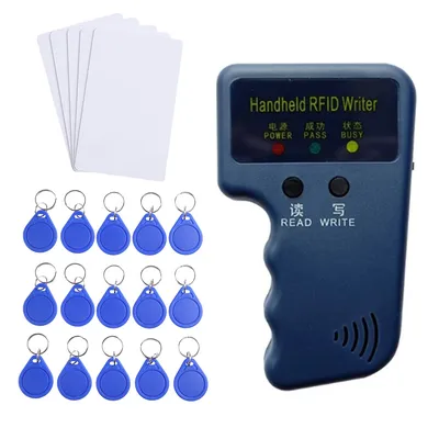 Handheld 125KHz RFID Duplicator Copier ID Writer Programmer Reader + Keys+ Keychain Access Control