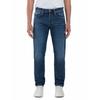 Straight-Jeans REPLAY "GROVER", Herren, Gr. 33, Länge 34, blau (tiefblau), Denim/Jeans, Obermaterial: 100% Baumwolle, casual, straight fit, Jeans, in vielen verschiedenen Waschungen, mit Stretch