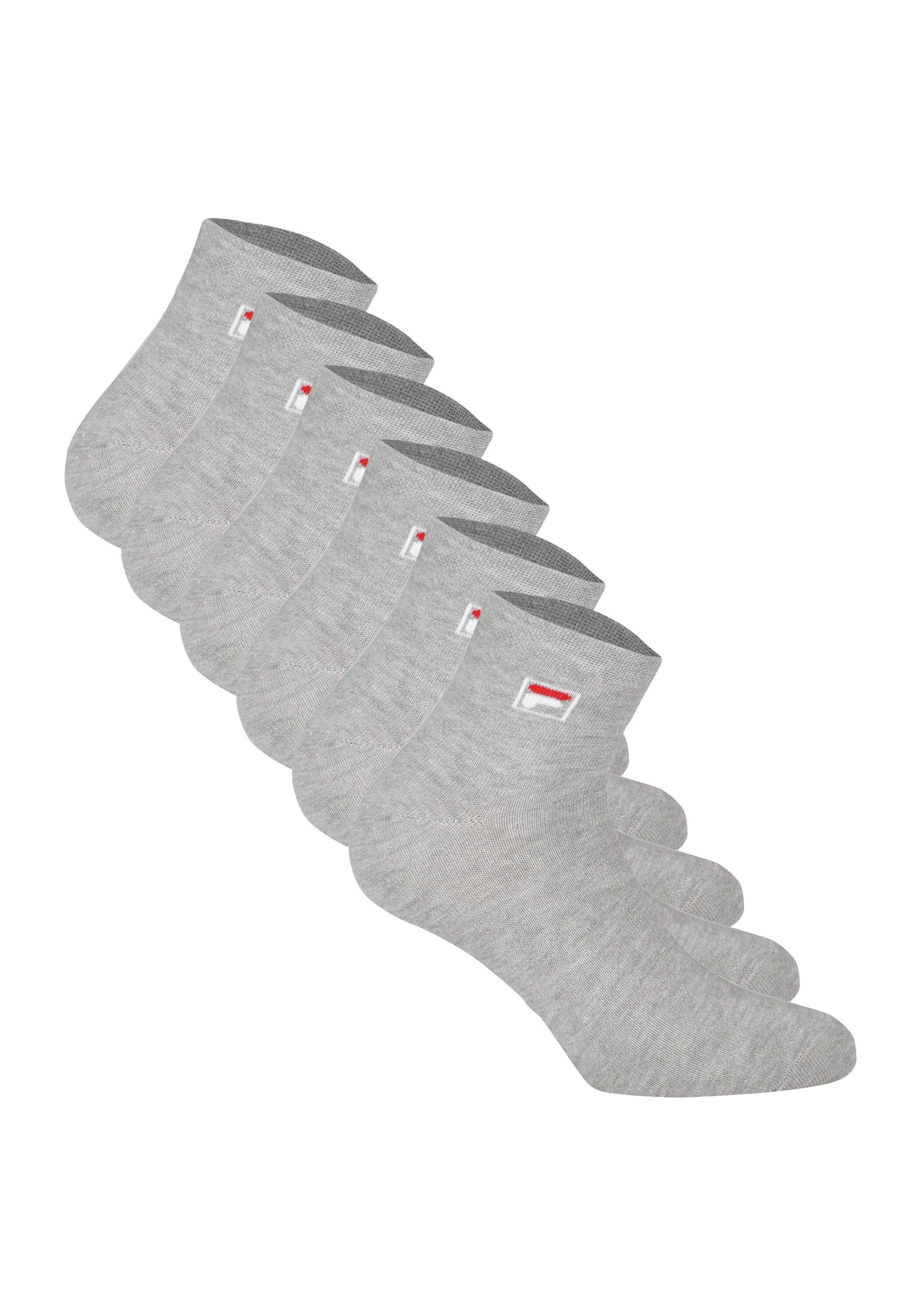 Sneakersocken FILA "Socken 6er Pack", Herren, Gr. 39-42, grau, Obermaterial: 75% Baumwolle CO. 23% Polyester PES. 2% Elasthan EL., Socken Sneakersocken