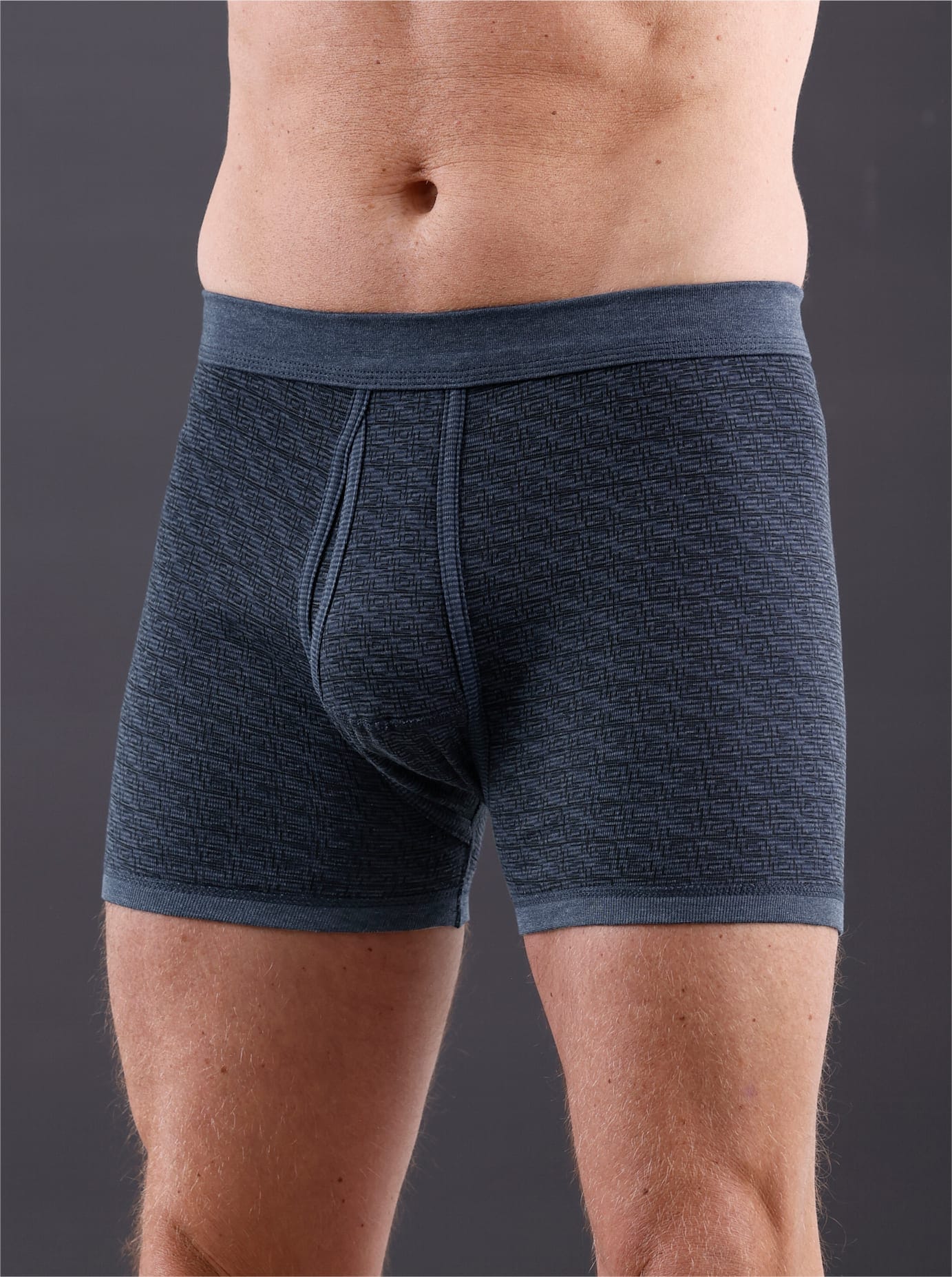 Schlüpfer WÄSCHEPUR, Herren, Gr. 9, blau (marine, bedruckt), 75% Baumwolle, 25% Polyester, Unterhosen Image