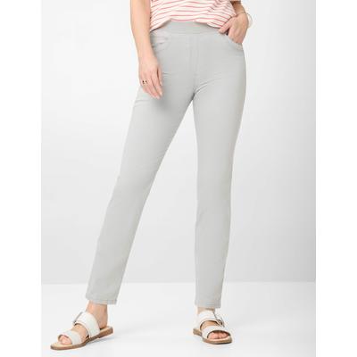 Chinohose RAPHAELA BY BRAX "Style PAMINA FUN", Damen, Gr. 42, Normalgrößen, grau (smoke), 86% Baumwolle, 10% Elastomultiester, 4% Elasthan, Hosen Image