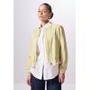 Blouson STREET ONE STUDIO, Damen, Gr. 44, gelb (bond gelb), Stoff, Obermaterial: 49% Viskose, 36% Polyester, 15% Nylon; Futter: 100% Polyester, unifarben, casual, normal kurz, Rundhals, Langarm Bündchen, Jacken, mit Rundhalsausschnitt