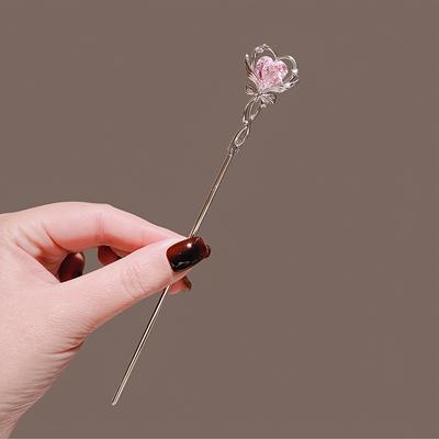 TEMU Japanese-inspired Magic Wand Hairpin Cute Anime-themed Alloy Hair Accessory For Women And Girls, Hand Wash Only Image