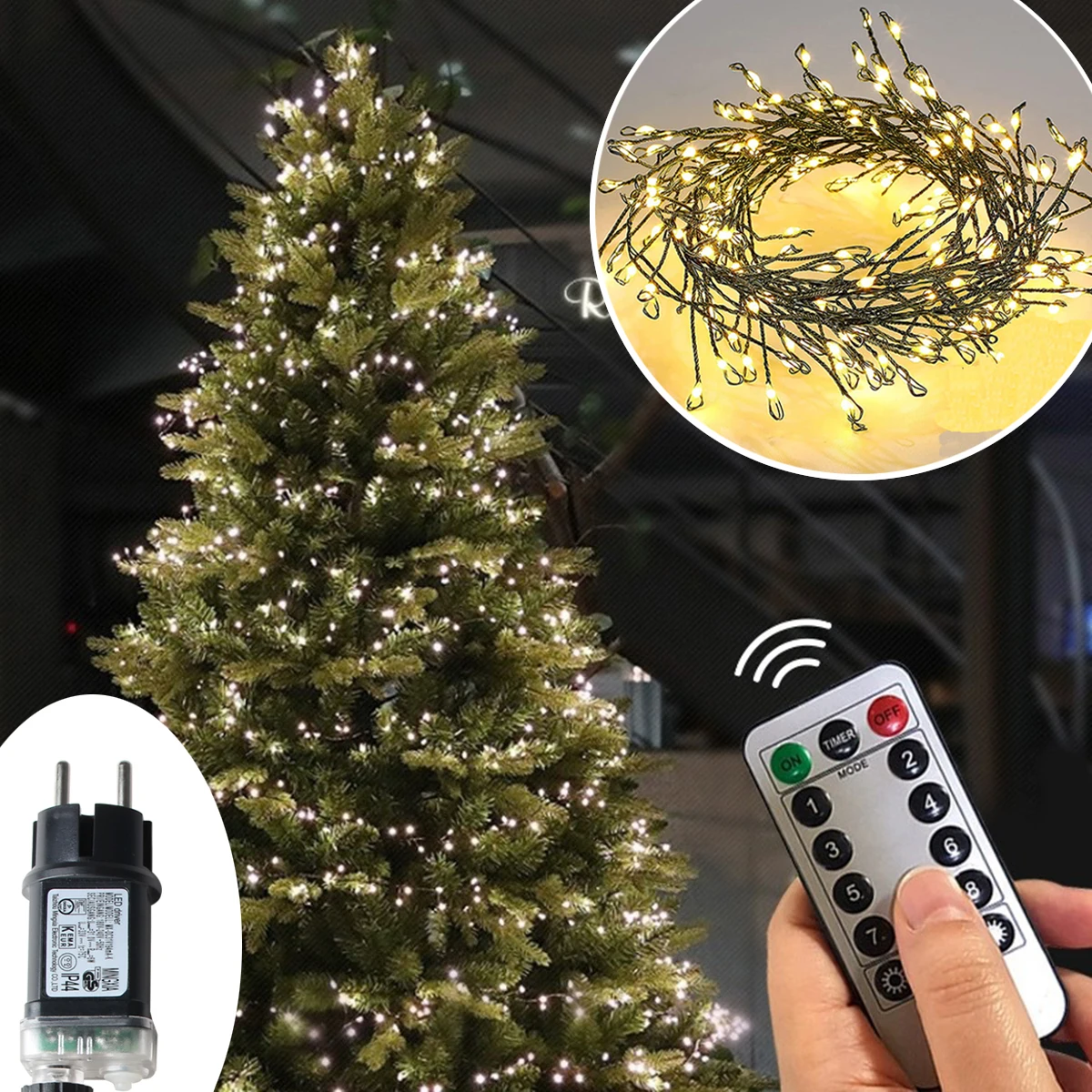 6M-48M LED Lichterkette Cluster Feuerwerkskörper Lichterketten Weihnachtsgirlande für Geburtstag Zuhause Neujahr Weihnachtsbaum Dekor Lampen Image