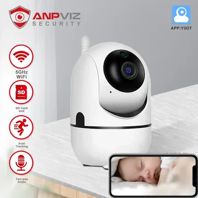 Anpviz 1080P Mini PTZ Kamera Wifi Indoor Smart Baby Monitor Mini Wireless IP Kamera Unterstützung 5G Wifi Auto Tracking YIIOT App Ansicht