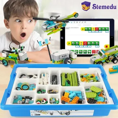 WeDo 2.0 Core Set Programmierroboter STEAM 45300 Elektronische Bausteine DIY Lernspielzeug Geschenk Image