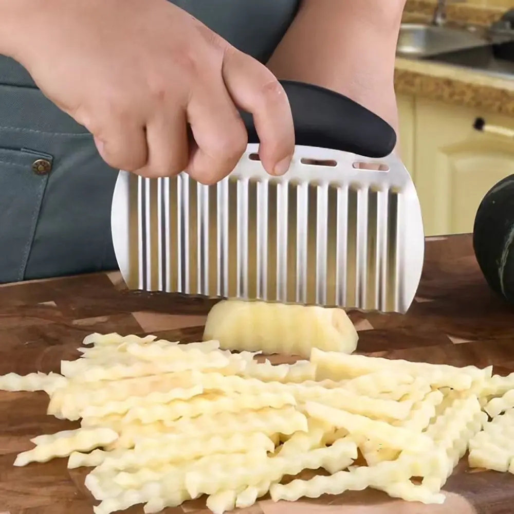 Pommes Frites Cutter Edelstahl Kartoffel Slicer Gemüse Chopper Veggie Slicer Langlebige Küche Gadgets Cutter Image
