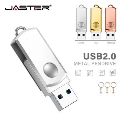 Mini-USB 2.0-Flash-Laufwerk, kreatives Metall-Stick, 128 GB, 64 GB, drehbarer Memory Stick, 32 GB, Image