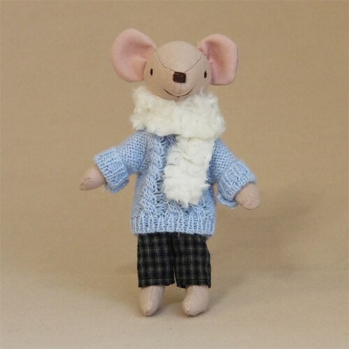 Waldorf Puppenzubehör handgefertigte weiche Babymäuse Mädchen Begleit-Rag Dolls Geburtstagsgeschenk gestrickte Puppe süßes Mädchen Plüschpuppe Stoffspielzeug personalisiertes gewebtes Puppen-Set