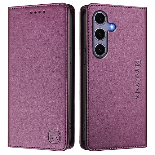 Handy Hülle Handyhüllen Für Samsung Galaxy S25 S24 S24 FE S23 S22 S21 Ultra Plus A55 5G A35 5G A15 A14 Flip-Cover Mit Ständer Magnetisch Unterstützt kabelloses Laden Retro TPU PU-Leder Image