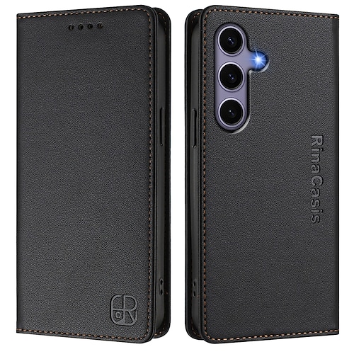 Handy Hülle Handyhüllen Für Samsung Galaxy S25 S24 S24 FE S23 S22 S21 Ultra Plus A55 5G A35 5G A15 A14 Flip-Cover Mit Ständer Magnetisch Unterstützt kabelloses Laden Retro TPU PU-Leder Image