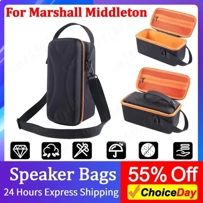 Speaker Carrying Case for Marshall Middleton Shockproof Travel Carrying Handbag Hard EVA Audio Box