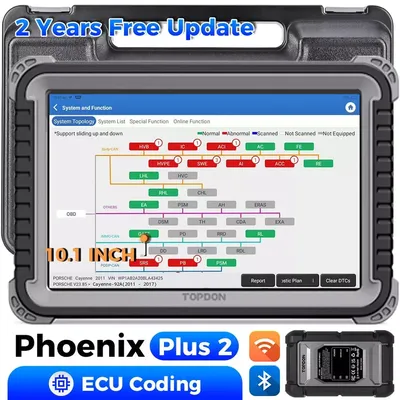 Topdon Phoenix Plus 2 Car Diagnostic Tool OBD2 Scanner Automotive Professional VAG Bi-Directional