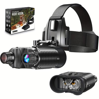 Infrared Night Vision Goggles for Adults Rechargeable Binoculars with 2.7-Inch Screen 1080P FHD Video Photo 8x Optical and Digital Zoom Compatible with MICH Helmet