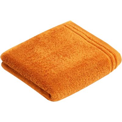 Badetuch VOSSEN "Calypso Feeling", orange (fox), B:50cm L:100cm, Walkfrottee, Obermaterial: 100% Baumwolle, Handtücher (Packung), mit schmaler Bordüre, aus 100% hochwerter Baumwolle, Vegan, einfarbig Image