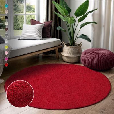 Hochflor-Teppich SANAT "LOCA", rot, H:30mm Ø:200cm, Kunstfaser, Teppiche, Wohnzimmer, Langflor, Shaggy, Schlafzimmer Image