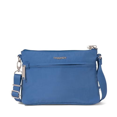 Baggallini Women's Securtex Anti-Theft Memento Crossbody Bag Cross-Body-Handbags, Lapis, One Size