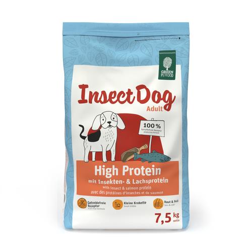 7,5kg Green Petfood InsectDog High Protein Insekten & Lachs Hundefutter trocken