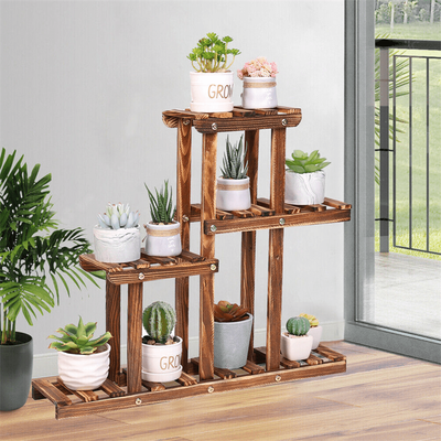 TEMU Plant Stand Indoor Outdoor Multi Layer Flower Shelf Rack And Lower Plant Holder In Garden Balcony Patio Living Room (4 Tiers ) Image