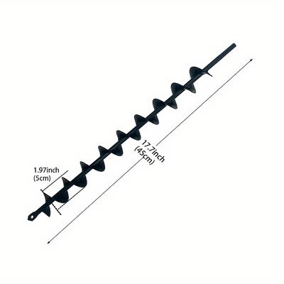 TEMU 1pc Heavy-duty Metal Spiral Drill Bit - Steel Auger For Electric Drills, Ideal For Garden Soil Preparation & Excavation, Tool With Image