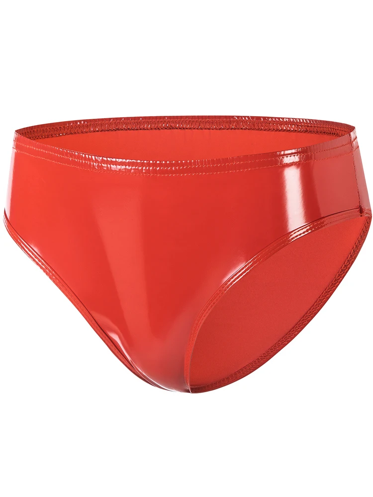 S-3XL Wet Look PVC Bikini-Slip Shorts Glänzende PU-Leder Trunks Tangas Frauen Hot Sexy Höschen Calcinhas Tangas G Strings Bragas Image