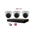 Kit videosorveglianza ip poe 4 canali 3 telecamere dome 4 mpx 1TB - Hikvision