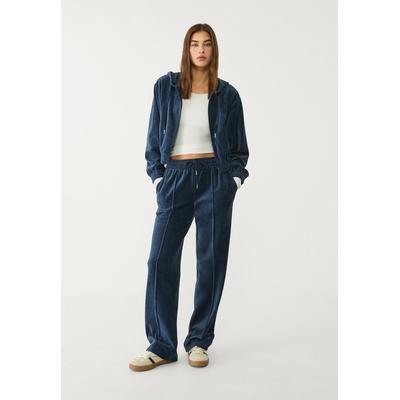 Stradivarius Velvet joggers Navy blue XL