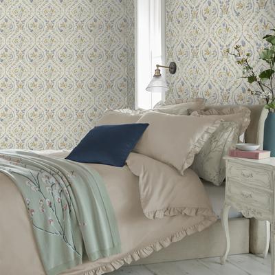 Vliestapete LAURA ASHLEY "Foscot Damask", gelb, B:0,52m H:10m L:10m, Vlies, Tapeten, 10mx52cm (ca. 5m2) Image