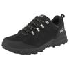 Wanderschuh JACK WOLFSKIN "REFUGIO TEXAPORE LOW M", Gr. 48, schwarz (schwarz, schwarz), Leder, sportlich, Schuhe, wasserdicht
