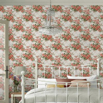 Vliestapete LAURA ASHLEY "Country Roses", rosa, B:0,52m H:10m L:10m, Vlies, Tapeten, 10mx52cm (ca. 5m2) Image