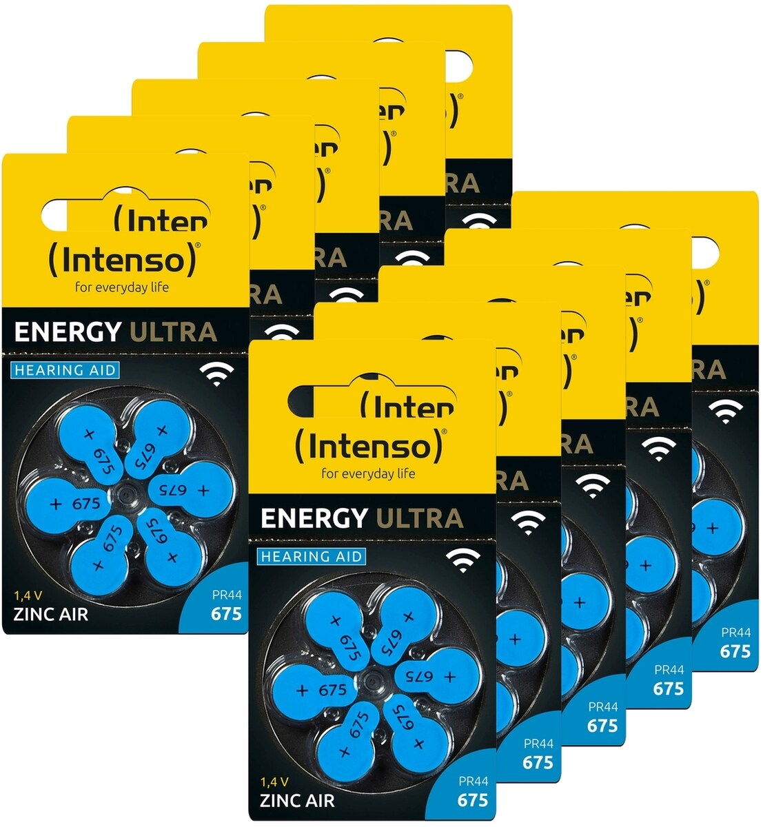 60er Pack Intenso Hörgeräte Batterien Zink-Luft A675 Image