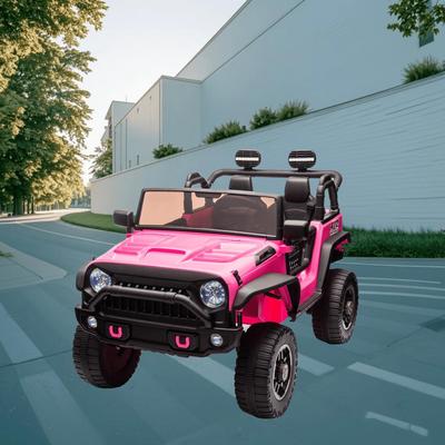 Off-Road 24V Battery Powered Kids Ride-On Truck Car with Double Seats, LED Lights, and 2.4G Parental Remote Control