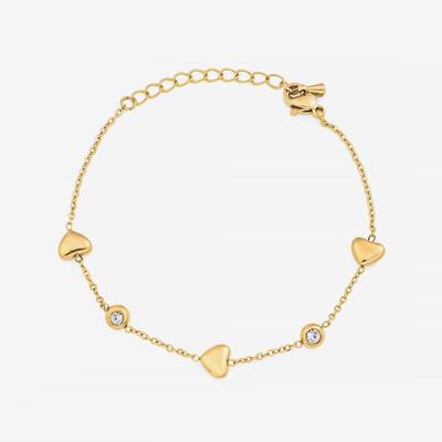 Sensora Jewelry Heart Sparkle Armband Gold Image