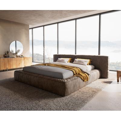 DELIFE Polsterbettgestell Coperti 180x200 cm Mikrofaser Taupe Vintage, Polsterbetten Image