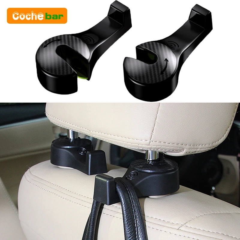 Gancio per poggiatesta per sedile automatico universale da 2 pezzi, supporto nascosto per portaoggetti, supporto per organizer per sedile posteriore per veicolo, accessori per auto, ganci per
