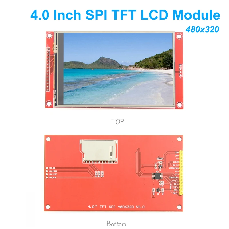 4,0 Zoll SPI TFT LCD Modul Resistiver Touchscreen 4,0" 480x320 ST7796S LCD Display Kompatibel mit Arduino IDE Image