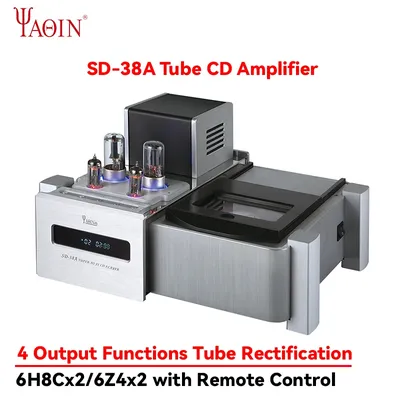 YAQIN SD-38A Elektronischer Röhren-CD-Verstärker mit Fernbedienung 6H8Cx2/6Z4x2 Player Fever HiFi Image