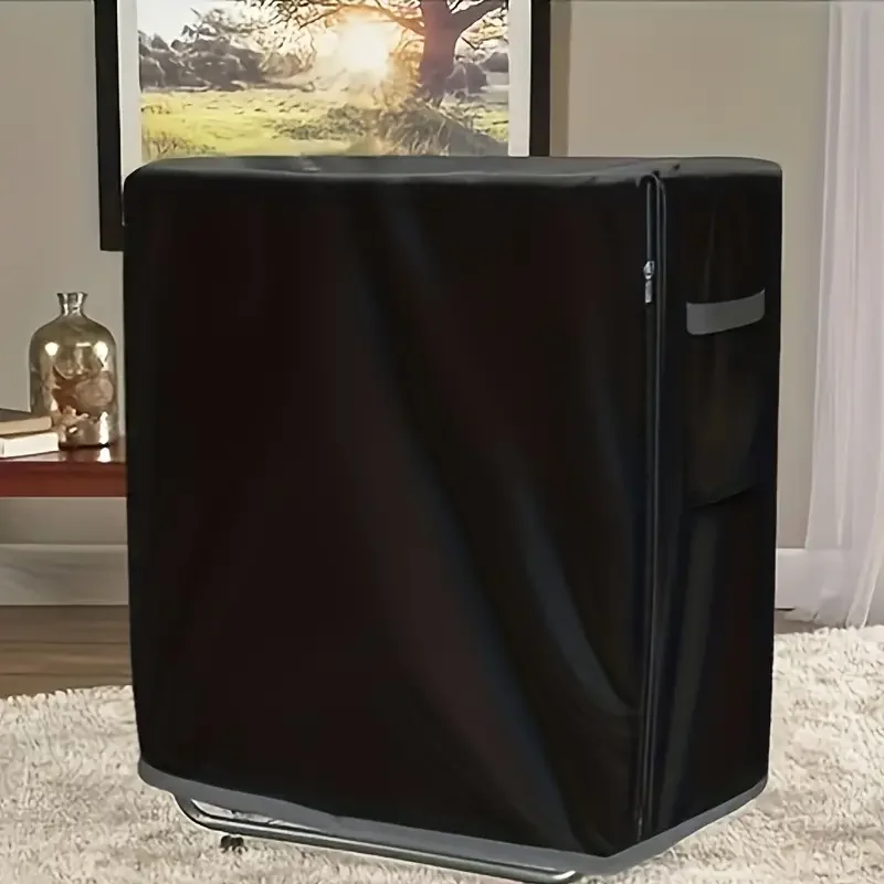 Universeller Aufbewahrungstaschenschutz für Zustellbetten (schwarz) – wetterfest, zusammenklappbar und langlebig für Gartenmöbel