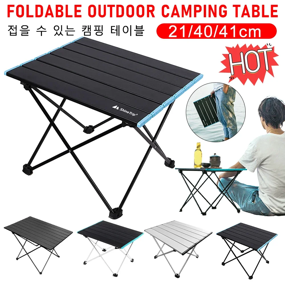 Ultraleichter tragbarer klappbarer Camping-Tisch faltbarer Esstisch im Freien Hochfeste Aluminium legierung für Gartenparty-Picknick-Grill Image