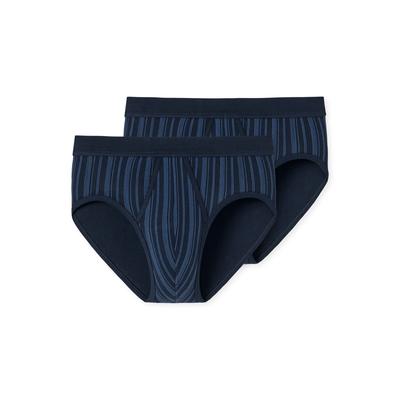 Slip SCHIESSER "Original Classics", Herren, Gr. 6, blau (803, dunkelblau), Feinripp, Obermaterial: 100% Baumwolle, unifarben, körpernah, Unterhosen, mit Eingriff Image