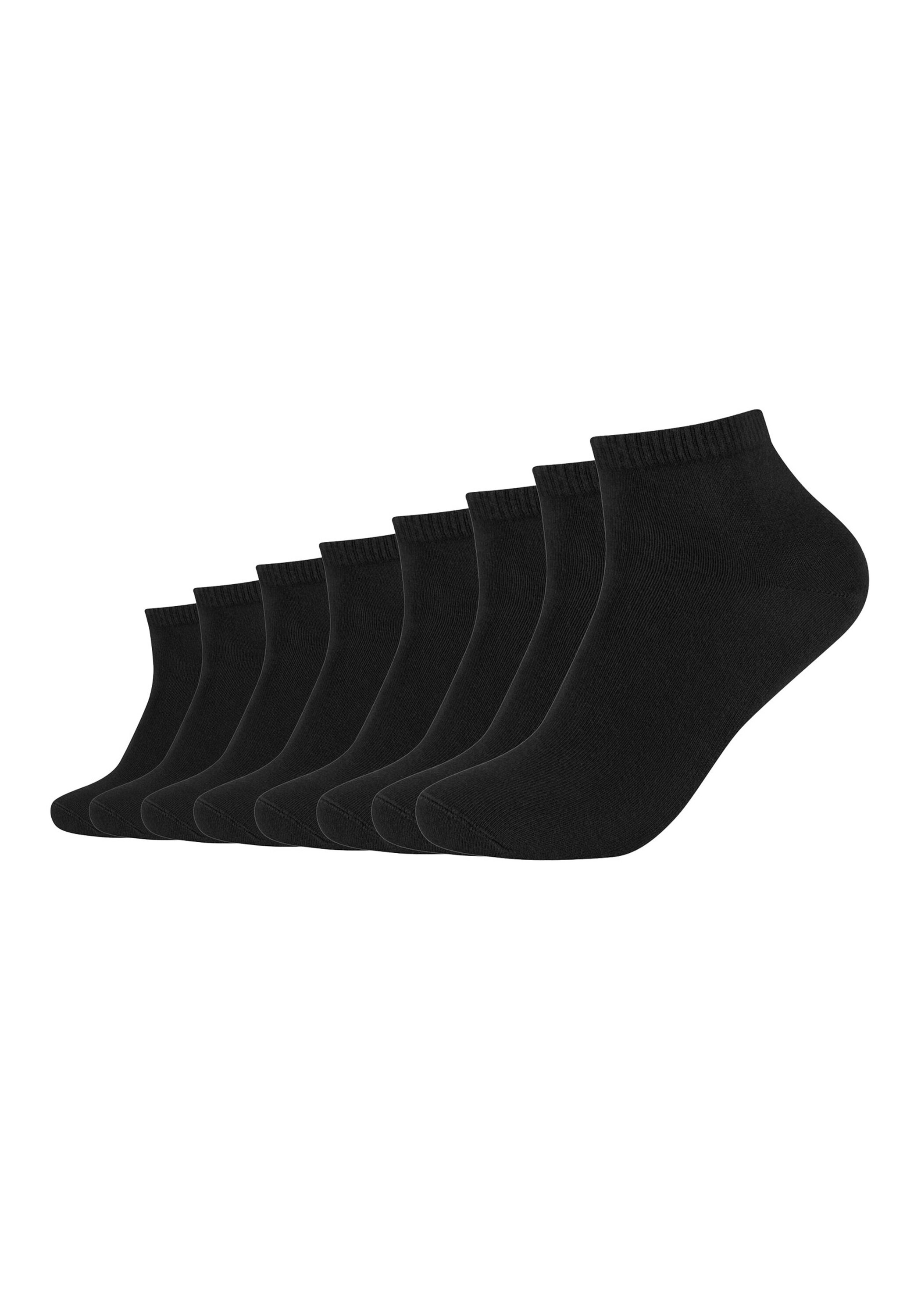 Kurzsocken S.OLIVER "Socken 8er Pack", Herren, Gr. 43-46, schwarz, Obermaterial: 62% Baumwolle CO. 36% Polyester PES. 2% Elasthan EL., Socken