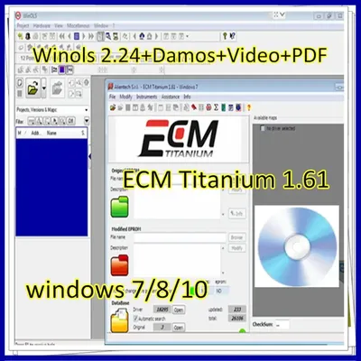 2025 Hot Selling Winols 2.24+ Ecm Titanium 26000+ Unlock Patch+ Damos Files+ Video + User Manual