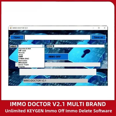 2025 IMMO DOCTOR V2.1 MULTI BRAND With Unlimited KEYGEN Immo Off Immo Delete Software for ME17 MH72