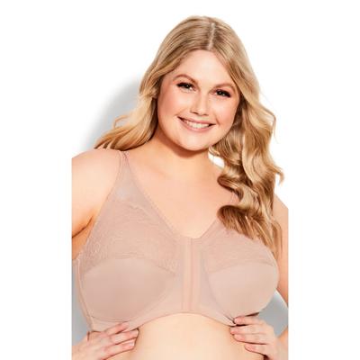 Plus Size Women's Full Coverage Wire Free Bra by Avenue Body in Natural (Size 36 C)