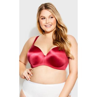 Plus Size Women's Lace Detail Underwire Bra by Avenue Body in Red Bud (Size 38 G)