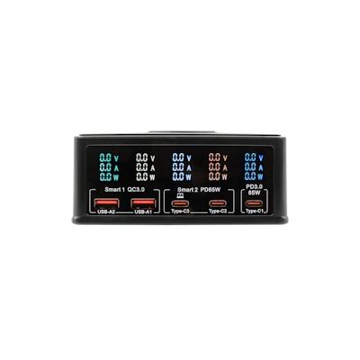 EXSYS EX-1106 Multiport High Power Charger mit QI 15W und USB-C PD mit max. 160W Image