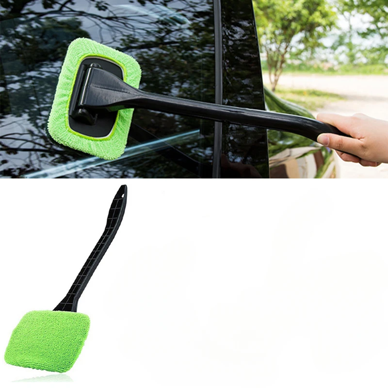 Auto-Reinigungs-Wasch werkzeug mit langem Griff Auto-Fenster putzer Wasch set Windschutz scheiben wischer Mikrofaser-Wischer reiniger Reinigungs bürste Image