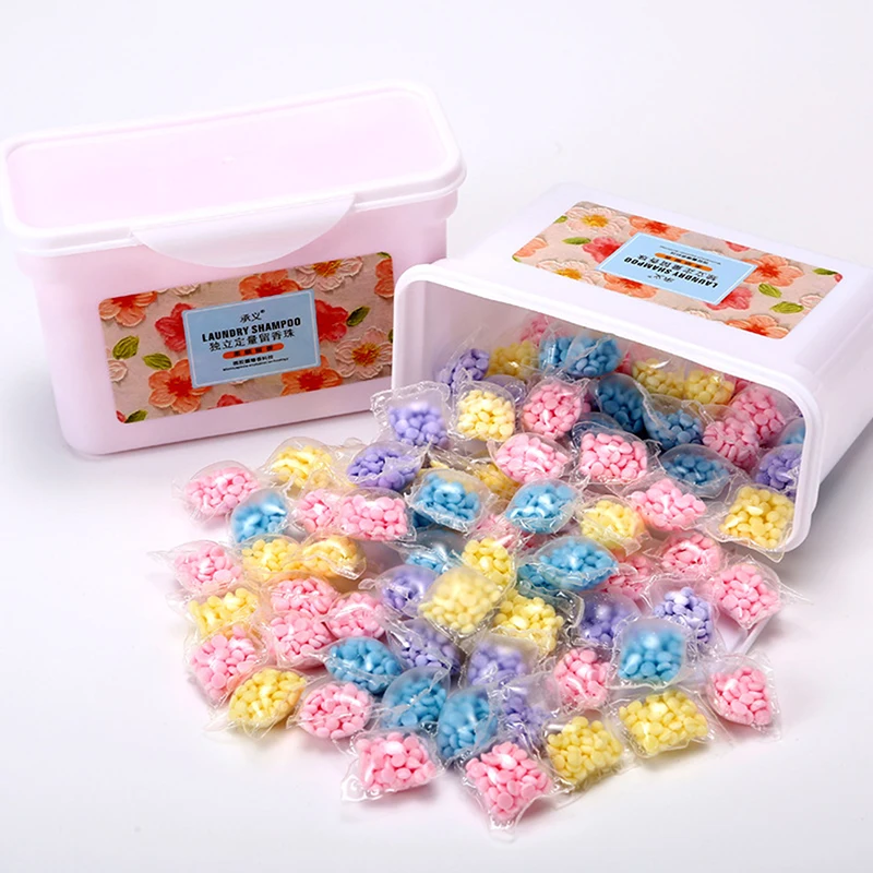 50/100pcs Wäsche Duft Perlen Granulat Waschmittel Kapsel Kugel für Waschmaschine Kleidung Diffusor Parfüm Duft Booster Perlen Image