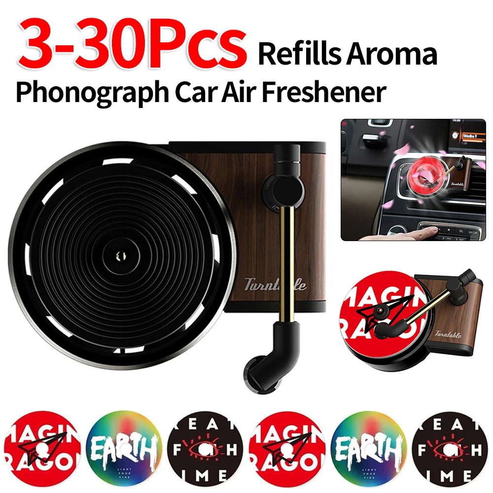 Auto Lufter frischer Plattenspieler Duft Phonograph Plattenspieler Rekord Parfüm Diffusor Klimaanlage Entlüftung Geruch Aromastoff Image