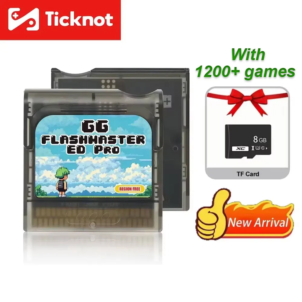 2025 Neues Upgrade 1200 in 1 GG FlashMaster-Spielkarte für SEGA Game Gear Cartridge GG-Patrone mit GB TF-Karte Image